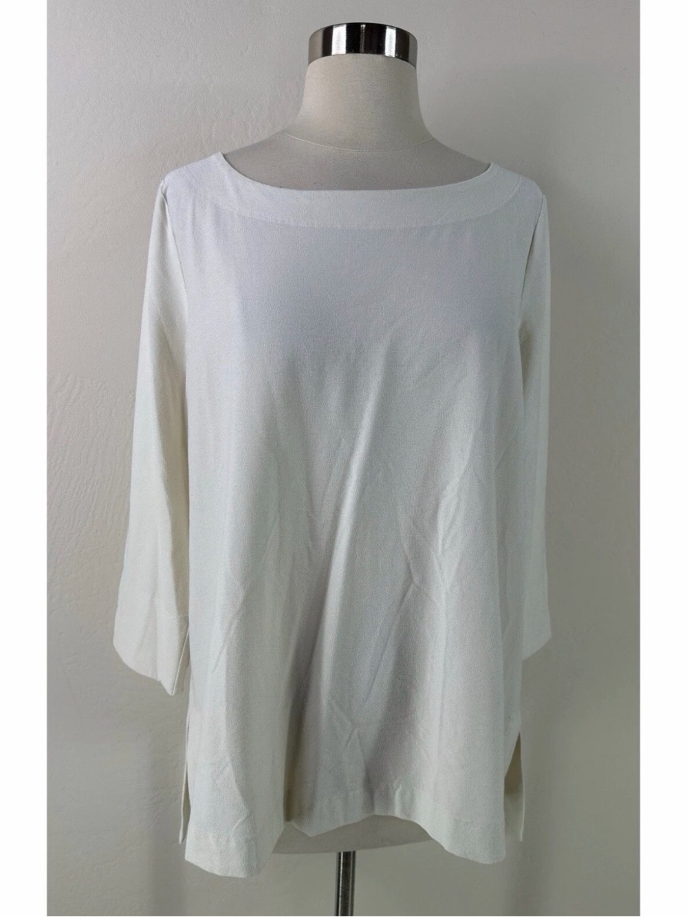 Eileen Fisher 3/4 sleeve high low Women's Top